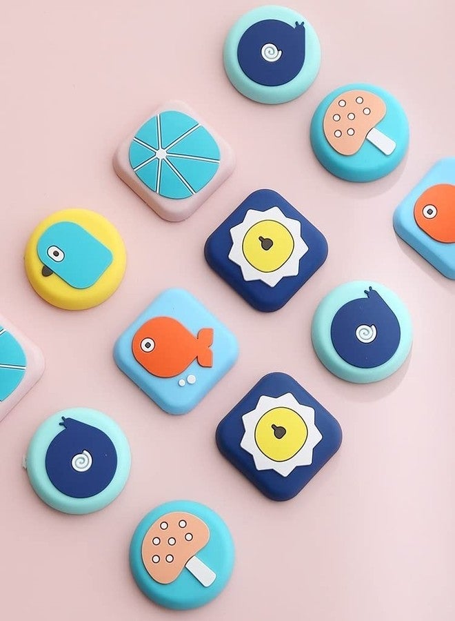 OLWICK واقي جداري سيليكوني على شكل رسوم متحركة من OLWICK®، سدادة مقبض باب، وسادة لاصقة جدارية، عبوة من 3 قطع، تصميم عشوائي - Image 2